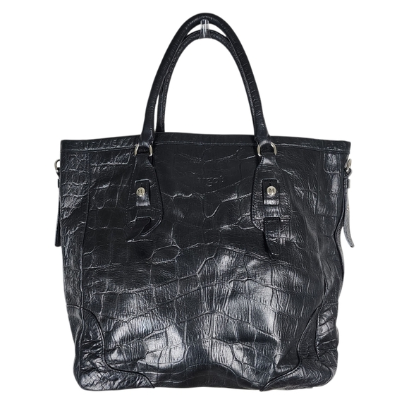 MARGOT CROCODILE PATTERN LEATHER HANDBAG/TOTE - Picture 5 of 11